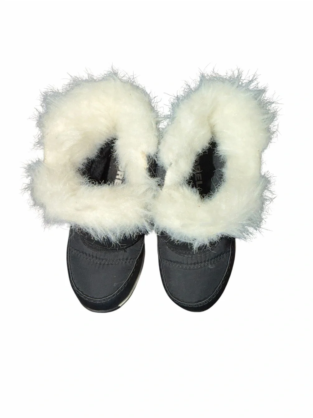 SOREL Kids Whitney II Strap Waterproof Winter Snow Boots, black faux fur, 7c